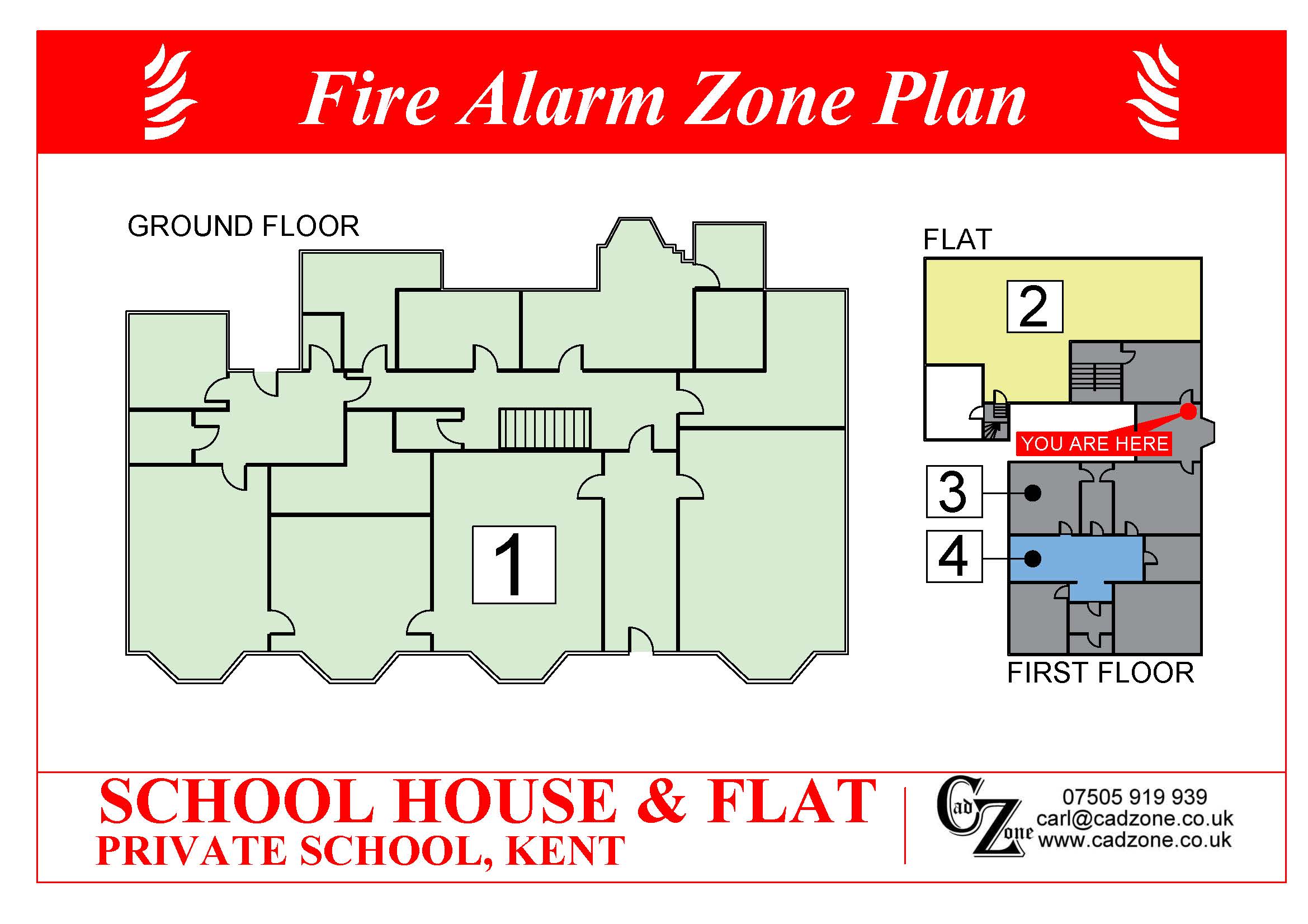 Example of a Fire Alarm Zone Plan