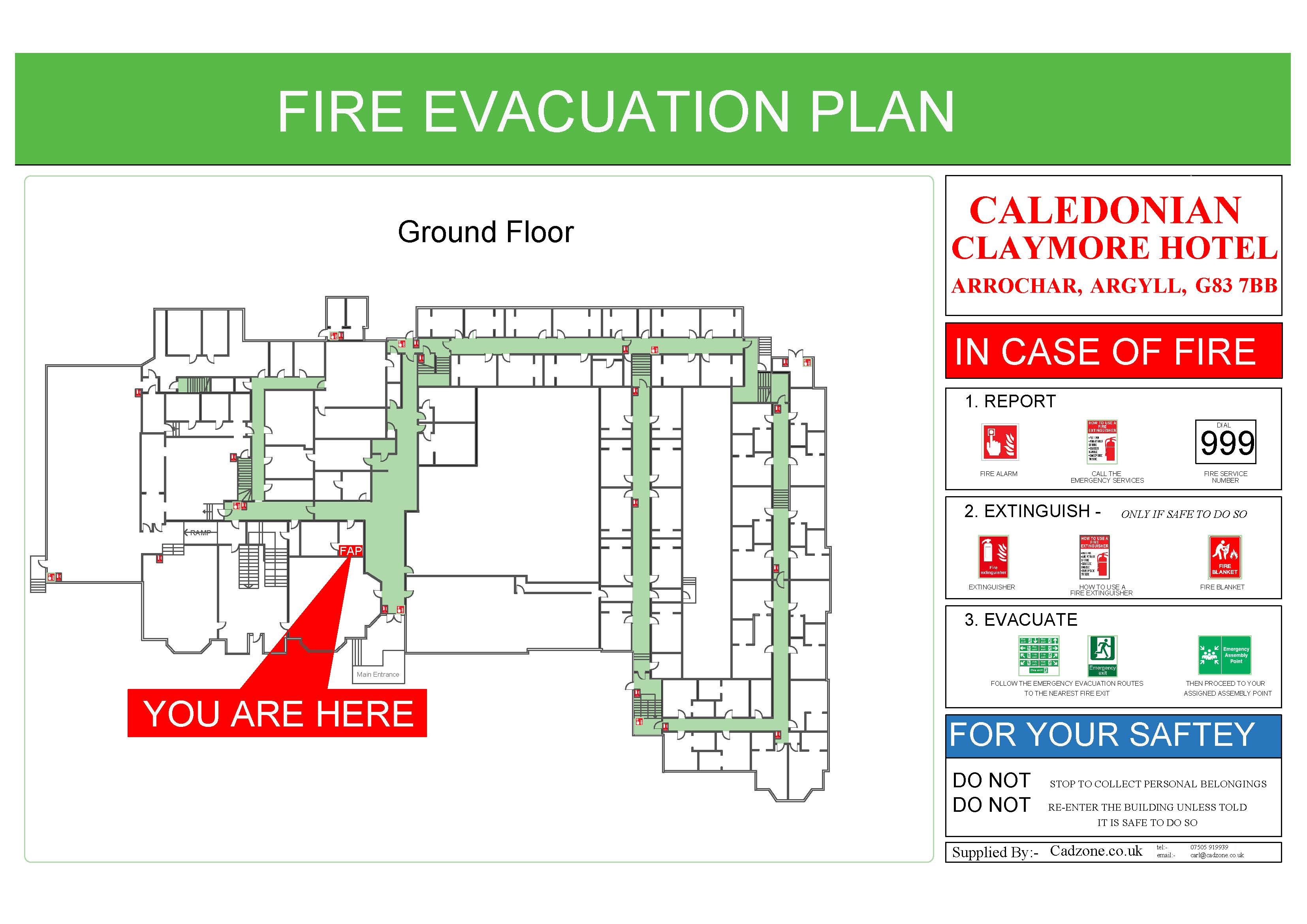 Example of a Fire evacuation plan